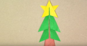 クリスマスツリーは折り紙で簡単に作れる 立体タイプと平面タイプの